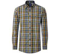 Redmond Modern Fit Hemd gelb/blau, Kariert