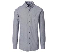 Redmond Modern Fit Flanellhemd blau, Einfarbig