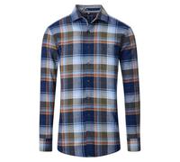 Redmond Modern Fit Flanellhemd blau, Kariert