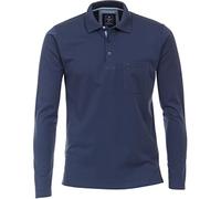 Redmond Polo-Shirt Langarm Uni nah 100 blau XL
