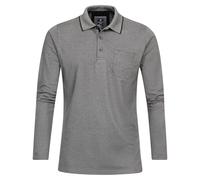 Redmond Polo-Shirt Langarm Uni nah 70 grau 6XL