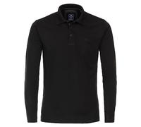 Redmond Polo-Shirt Langarm Uni nah 91 schwarz 4XL