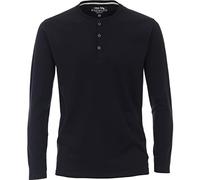Redmond - Regular Fit - Herren Henley Shirt Langarm (668), Größe:4XL, Farbe:Blau(10)