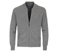 Redmond Herren Strickjacke Casual – Regular Fit – Einfarbig Grau – Größe M
