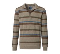 Redmond Regular Fit Troyer braun, Gestreift