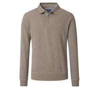 Redmond Casual Regular Fit Longsleeve Poloshirt beige, Einfarbig