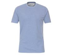 Redmond Casual Regular Fit T-Shirt Rundhals blau, Einfarbig