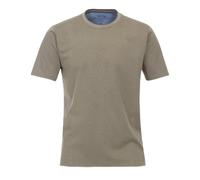 Redmond Casual Regular Fit T-Shirt Rundhals grün, Einfarbig