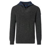 Redmond Casual Regular Fit Troyer grau, Einfarbig