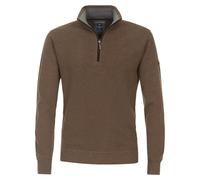 Redmond Casual Regular Fit Troyer braun, Einfarbig
