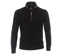 Redmond Regular Fit Troyer schwarz, Strukturiert
