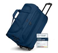 REDOLZ 2-Rollen MEDIUM Trolley-Reisetasche | Volumen mit Dehnfalte erweiterbar von 51 auf 64 Liter | für Männer & Frauen (55 cm, extra Bodenfach)