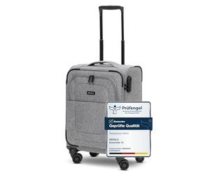 REDOLZ Cabin Weichschalen Kabinen-Koffer | Leichter Trolley mit 4 Doppelrollen für Damen & Herren 37 x 23 x 55 cm (Essentials 12)
