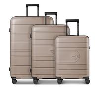 Redolz Essentials 11 4 Rollen Kofferset 3-teilig mit Dehnfalte grau