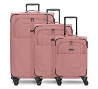 REDOLZ Koffer-Set 3-teilig für Damen & Herren | leichte & stabile Reise-Trolleys, hochwertiges Softcase, 4 Doppelrollen & TSA-Schloss |erweiterbar mit Dehnfalten (Essentials 12)