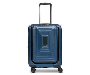 Redolz Essentials 14 4 Rollen Kabinentrolley S 55 cm Laptopfach mit Dehnfalte dark blue metallic Herren