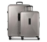 Redolz Essentials 14 4 Rollen Kofferset 2-teilig mit Dehnfalte grau