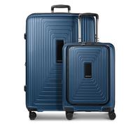 Redolz Essentials 14 4-Rollen Kofferset 2 tlg. Laptopfach mit Dehnfalte blau