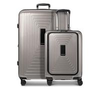 Redolz Essentials 14 4-Rollen Kofferset 2 tlg. Laptopfach mit Dehnfalte grau