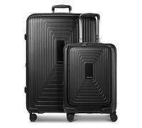 Redolz Essentials 14 4-Rollen Kofferset 2 tlg. Laptopfach mit Dehnfalte schwarz