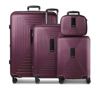 Redolz Essentials 14 4-Rollen Kofferset + Beautycase 4 tlg. mit Dehnfalte rot