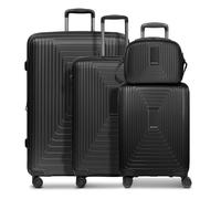 Redolz Essentials 14 4-Rollen Kofferset + Beautycase 4 tlg. mit Dehnfalte black metallic (TAS021034)