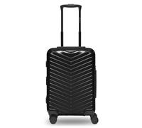 Redolz Essentials 18 4 Rollen Kabinentrolley 55 cm mit Dehnfalte schwarz