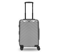 Redolz Essentials 18 4 Rollen Kabinentrolley 55 cm mit Dehnfalte silberfarben