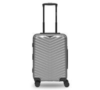 Redolz Essentials 18 4 Rollen Kabinentrolley 55 cm mit Dehnfalte silberfarben