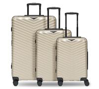 Redolz Essentials 18 4 Rollen Kofferset 3-teilig mit Dehnfalte metallic-greige (TAS014407)