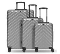 Redolz Essentials 18 4 Rollen Kofferset 3-teilig mit Dehnfalte silberfarben