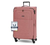 REDOLZ großer Weichschalen Koffer für Damen & Herren | Leichter Trolley 79 cm mit 4 Doppelrollen & TSA-Schloss | mit Dehnfalte erweiterbar (Essentials 12)