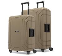 REDOLZ Hartschalen Koffer-Set 2-teilig ohne Reißverschluss | 3-Punkt-Verschluss-System | aus hochwertigem Polypropylen Material | 4-Doppelrollen & TSA-Schloss für Damen & Herren (Essentials 15)