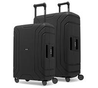 REDOLZ Hartschalen Koffer-Set 2-teilig ohne Reißverschluss | 3-Punkt-Verschluss-System | aus hochwertigem Polypropylen Material | 4-Doppelrollen & TSA-Schloss für Damen & Herren (Essentials 15)