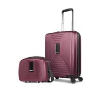 REDOLZ Hartschalen Koffer-Set-2-teilig | S Trolley 40 x 23 x 55 cm mit Dehnfalte 5 cm - 2,9 kg + Beauty-Case 34 x 17 x 27 cm - 1,1 kg | für Damen & Herren (Essentials 14)
