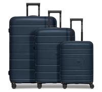 REDOLZ Hartschalen-Kofferset Essentials 11 – 3-tlg., 4 Rollen, Dehnfalte, TSA – Midnight Blue