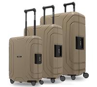 REDOLZ Hartschalen Koffer-Set 3-teilig ohne Reißverschluss | 3-Punkt-Verschluss-System | aus hochwertigem Polypropylen Material | 4-Doppelrollen & TSA-Schloss für Damen & Herren (Essentials 15)