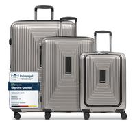 REDOLZ Hartschalen Koffer-Set-3-teilig | S 55 cm Laptopfach + M 66 cm + L 77 cm | Dehnfalte erweiterbar | Ultra-leicht | 4-Rollen & TSA (Essentials 14)