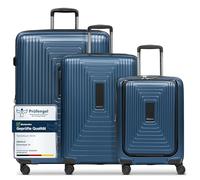 REDOLZ Hartschalen Koffer-Set-3-teilig | S 55 cm Laptopfach + M 66 cm + L 77 cm | Dehnfalte erweiterbar | Ultra-leicht | 4-Rollen & TSA (Essentials 14)