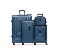 REDOLZ Hartschalen Koffer-Set-4-teilig | S 55 cm (ohne Laptopfach) + M 66 cm + L 77 cm + Beauty-Case | alle Koffer 5 cm Dehnfalte | leichte 2,9 kg / 3,7 kg / 4,4 kg / 1,1 kg (Essentials 14)