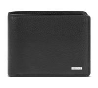 REDOLZ Herren Leder-Geldbörse Geldbeutel Portemonnaie Portmonee RFID Slim | Querformat 4 + 4 Kreditkartenfächer | Maße 11,5 x 1,5 x 9 cm (schwarz)