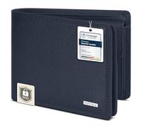 Redolz Leather Essentials QF Geldbörse RFID Leder 12 cm ausklappbar blau