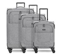 REDOLZ Koffer-Set 3-teilig für Damen & Herren | leichte & stabile Reise-Trolleys, hochwertiges Softcase, 4 Doppelrollen & TSA-Schloss |erweiterbar mit Dehnfalten (Essentials 12)