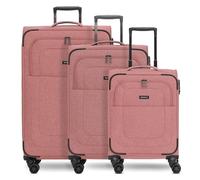 REDOLZ Koffer-Set 3-teilig für Damen & Herren | leichte & stabile Reise-Trolleys, hochwertiges Softcase, 4 Doppelrollen & TSA-Schloss |erweiterbar mit Dehnfalten (Essentials 12)