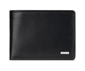 Redolz Leather Essentials Herrengeldbörse classic black Herren