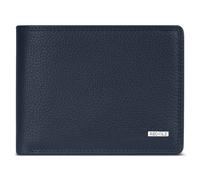 Redolz Leather Essentials QF Geldbörse RFID Leder 12 cm ausklappbar mit Reißverschlussfach blau
