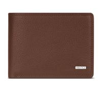 Redolz Leather Essentials QF Geldbörse RFID Leder 12 cm ausklappbar mit Reißverschlussfach braun