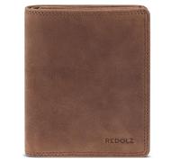 Redolz Leather Essentials Geldbörse RFID Schutz Leder 9.5 cm brown (TAS015272) braun