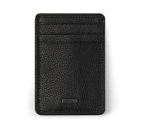 REDOLZ Leder Geldklammer/Kreditkartenetui Slim | RFID-Schutz & 3 Kreditkartenfächer & 2 Steckfächern | Maße 7 x 0,5 x 10 cm