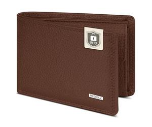 REDOLZ Mini-Geldbörse aus Leder | RFID-Schutz & 4 Kreditkartenfächer | Herren-Geldbeutel Querformat | Maße 10,5 x 2 x 7,5 cm